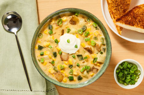 Sweet Corn & Green Pepper Chowder