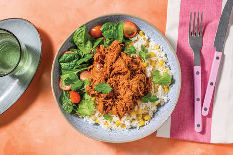 Coconut Jerk Salmon & Corn Rice