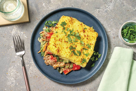 Caribbean Lentil & Veggie-Loaded Pie