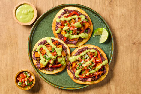 Vegan Sweet Potato & Black Bean Tostadas