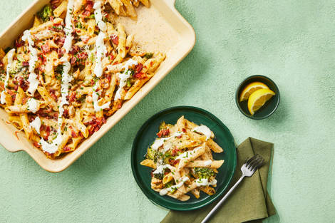 Chicken & Bacon Ranch Pasta Bake