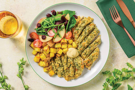 Baked Chicken & Cheesy Herb Crumb