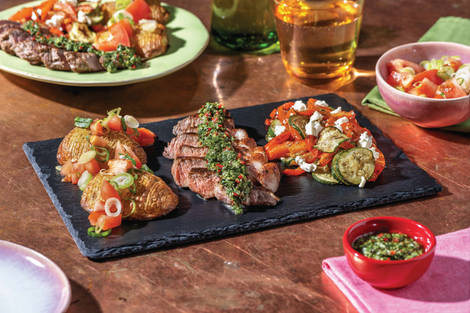 Argentinian-Style Sirloin Steak & Chimichurri