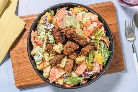 Peri-Peri Beef Salad & Herby Dressing