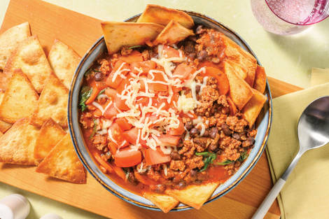 Slow-Cooked Beef & Black Bean Nachos