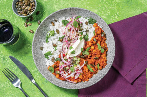 Mexican Smashed Chickpeas & Garlic Rice