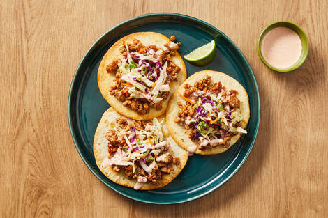 Sweet & Spicy Hoisin Tofu Tostadas