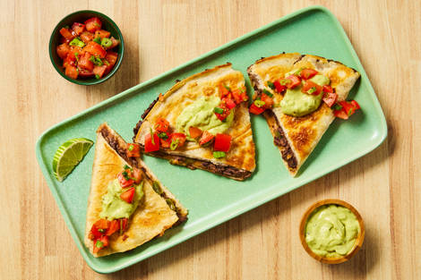 Black Bean & Pepper Quesadillas