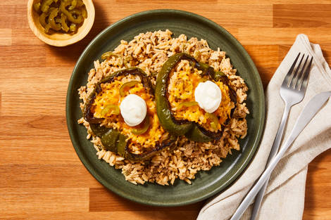 Poppin’ Jalapeño Beef Stuffed Peppers