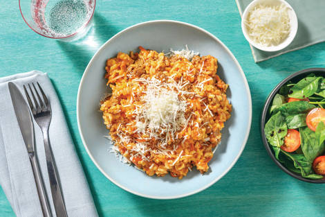 Easy Beef Bolognese Risotto