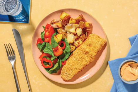 Easy Salmon & Parmesan Potato Chunks