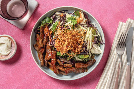 Asian-Style Beef & Rainbow Slaw