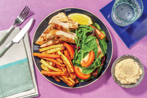 Double Middle Eastern Chicken & Homemade Hummus