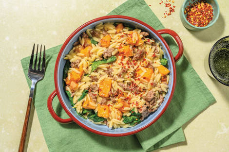 Creamy Pork & Pumpkin Fusilli