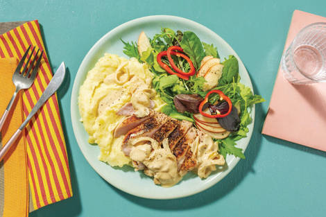 Quick Pork Steak & Creamy Onion Sauce