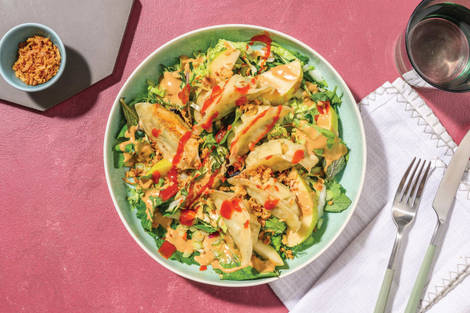 Pork Potstickers & Ginger Wombok Salad