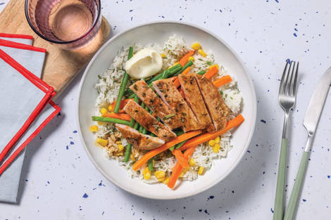 Peri-Peri Pork Steaks & Corn Rice