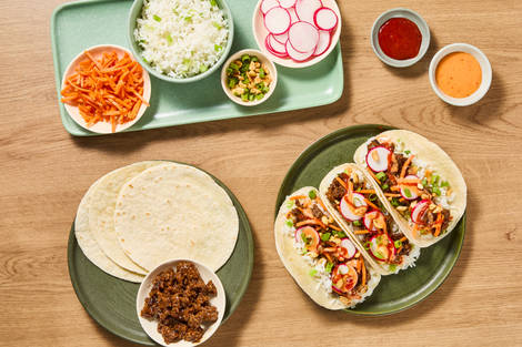 Spicy Gochujang Beef Taco Bar