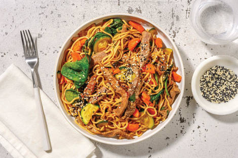 Sweet Chilli Beef Rump Noodle Stir-Fry