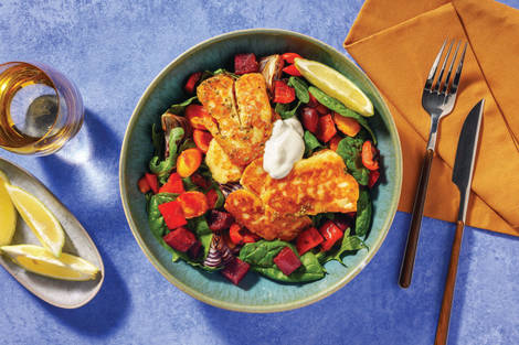 Lemon Oregano Haloumi & Veggie Toss