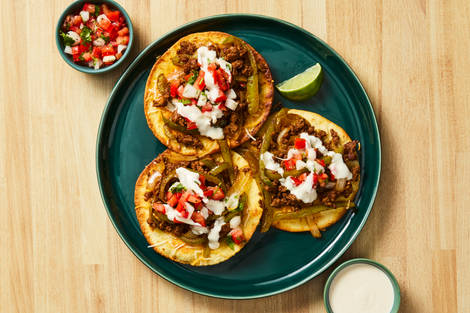 Tofu & Cheese Tostadas