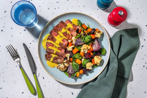 Seared Beef & Mumbai Coconut Sauce