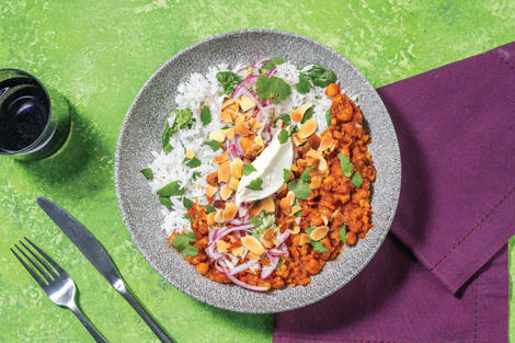 Cheesy Mexican Smashed Chickpeas & Garlic Rice