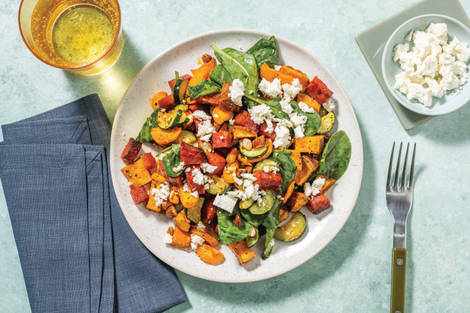 HelloHero: One-Tray Chorizo Veggie Toss