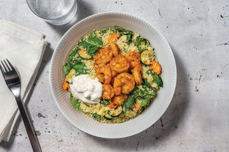 Peri-Peri Prawns & Roast Veggie Couscous