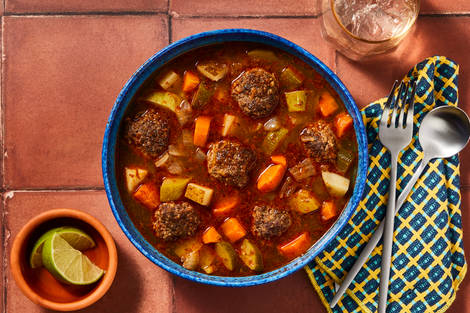 Mexican-Style Beef Albondigas Soup