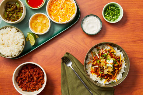 Loaded Cantina Beef, Bacon & Rice Bar