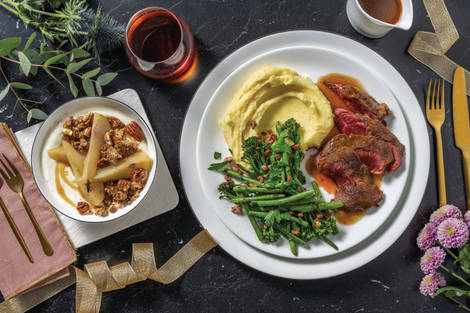Herby Roast Sirloin Tip & Spring Onion Mash for Dinner
