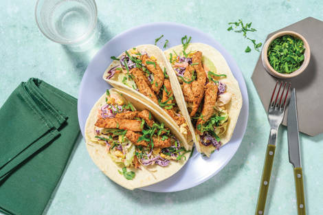 Caribbean Pork & Celery Slaw Tacos