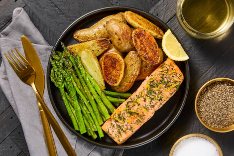 Sheet Pan Lemon-Dill Trout & Asparagus