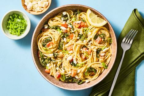 Greek Diner Spaghetti with Shrimp