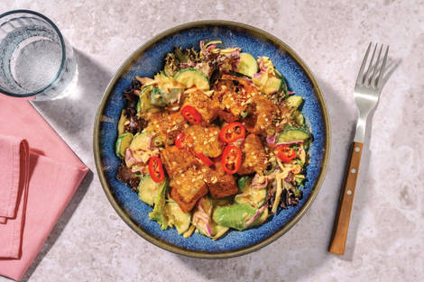 Satay Tofu & Prawns Salad Bowl
