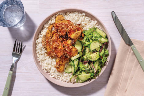 Orange Sesame Chicken & Jasmine Rice