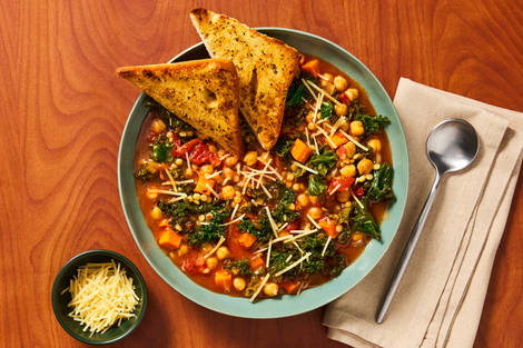 One-Pot Chickpea, Kale & Tomato Soup