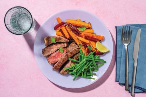 Jerk Double Beef Rump & Green Beans