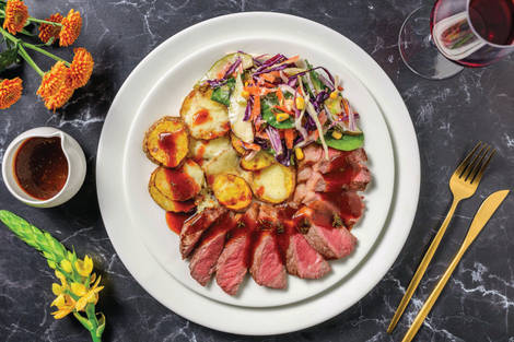 Porterhouse Steak & Sticky Thyme Glaze