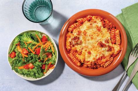 HelloHero: Plant-Based Mince Bolognese Pasta Bake