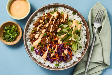 Umami Ginger Beef Bowls