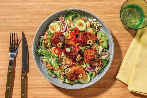 Easy Sticky Ginger Beef & Pork Meatballs