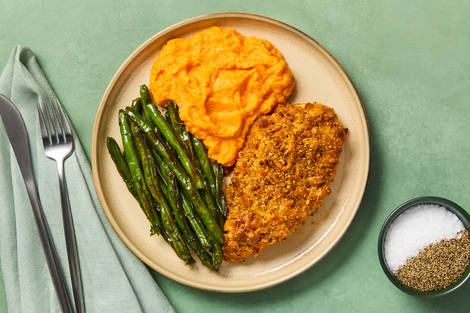 Cheddar-Crusted Organic Chicken