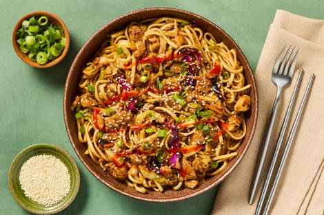 Umami Ginger Chicken Lo Mein