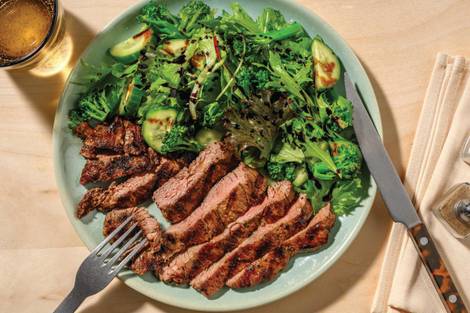 Double Grilled Beef & Charred Baby Broccoli Salad