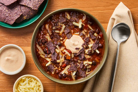 One-Pot Beef & Black Bean Soup