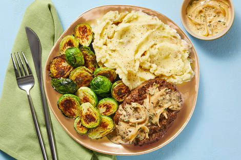 Meatloaves with Creamy Mushroom Sauce