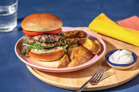 All-American Bean & Cheddar Burger