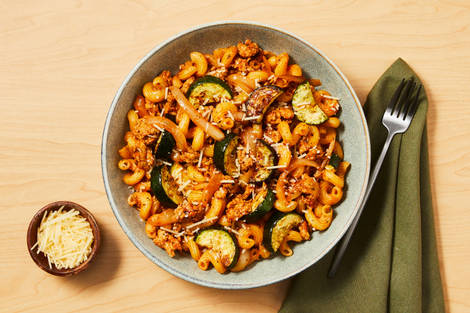 Chicken Sausage Cavatappi Bolognese